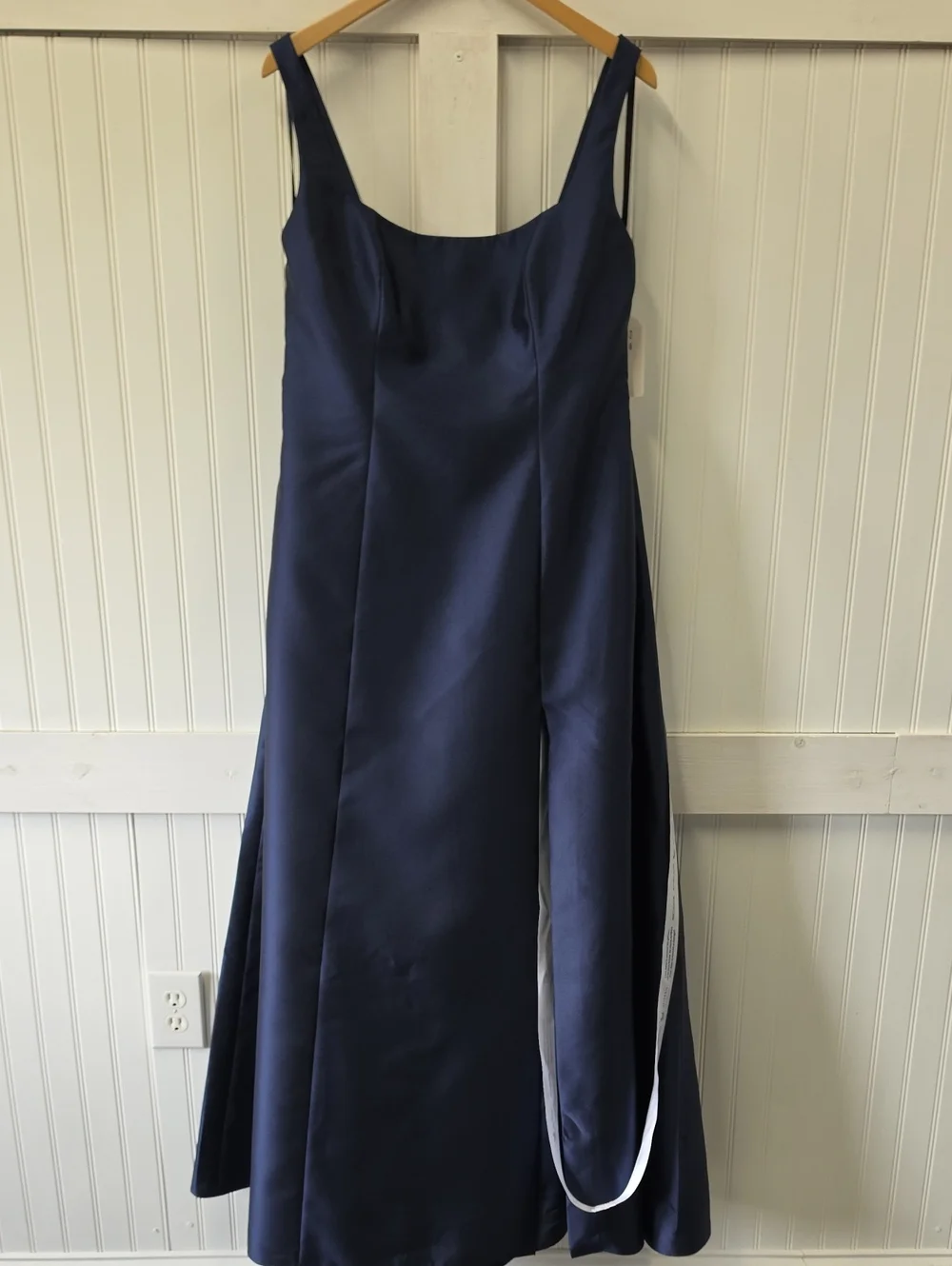 Alfred Sung NWT Midnight Navy Square Neck D826 Maxi Gown Dress Size 14 - Picture 3 of 10
